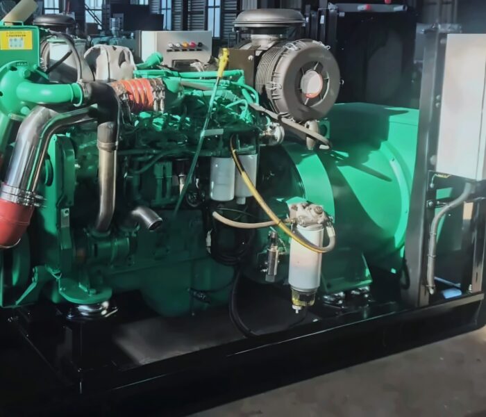 Groupe électrogène diesel industriel avec moteur, alternateur et armoire de commande